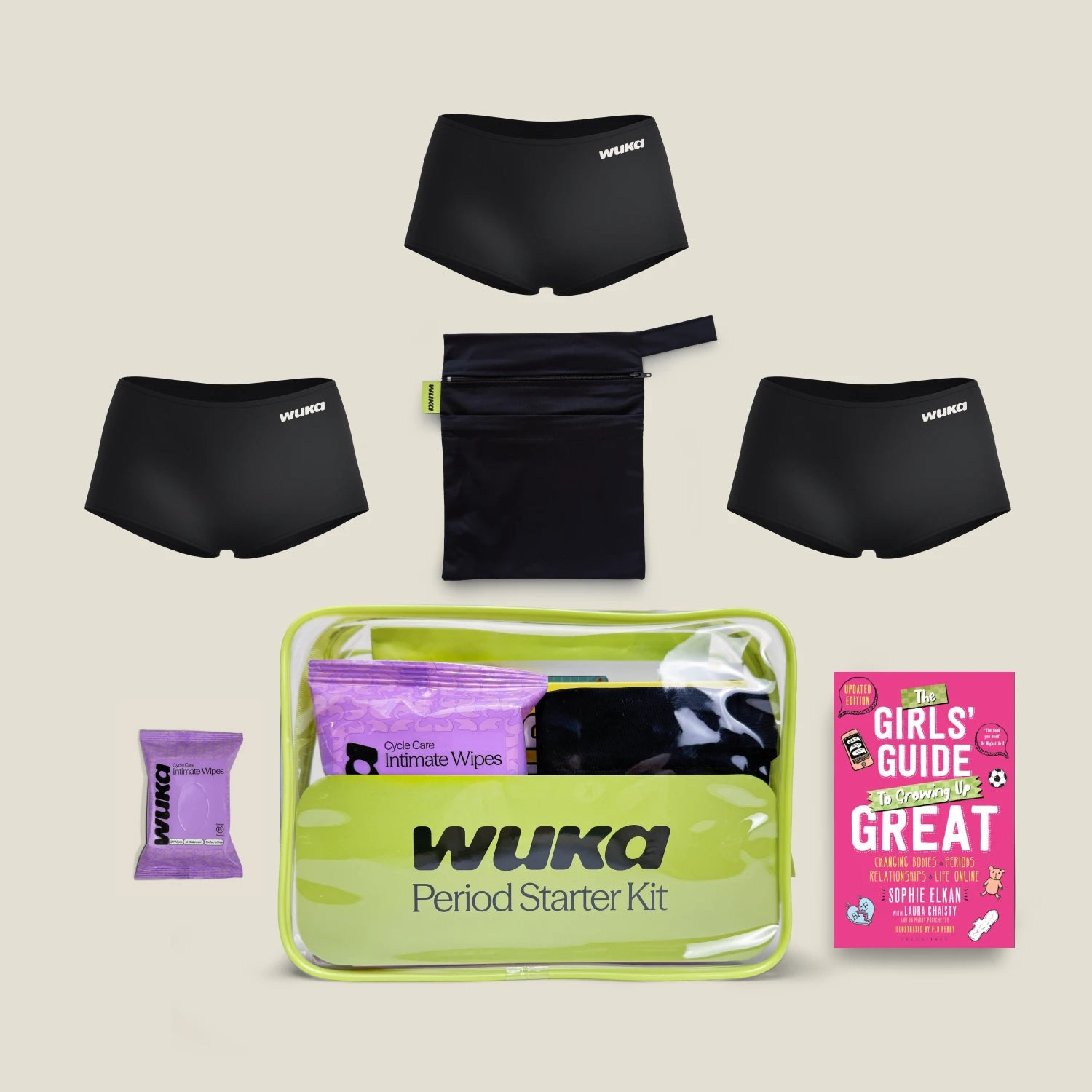 WUKA Teen Period Starter Kit - Boxer - Black