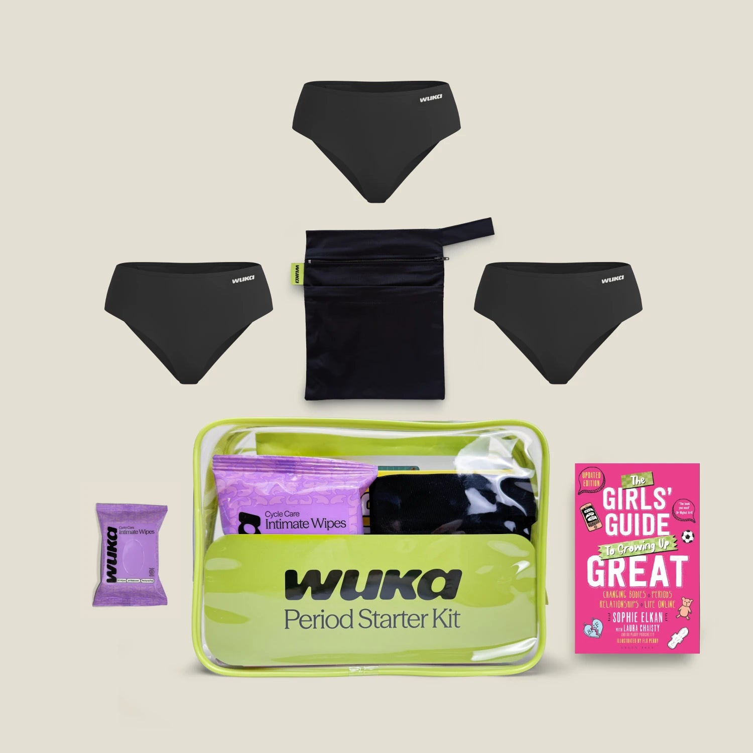 WUKA Teen Period Starter Kit - Midi - Super - Black