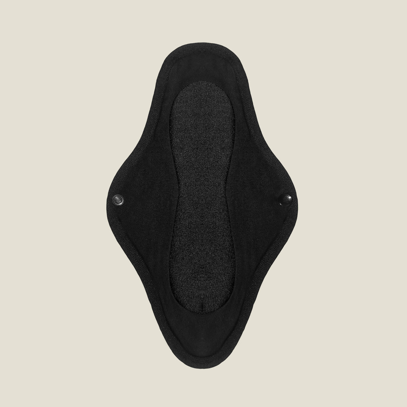 Reusable organic cotton period pad for heavy flow by WUKA x Mooncup, designed with secure snap buttons and leak-proof core