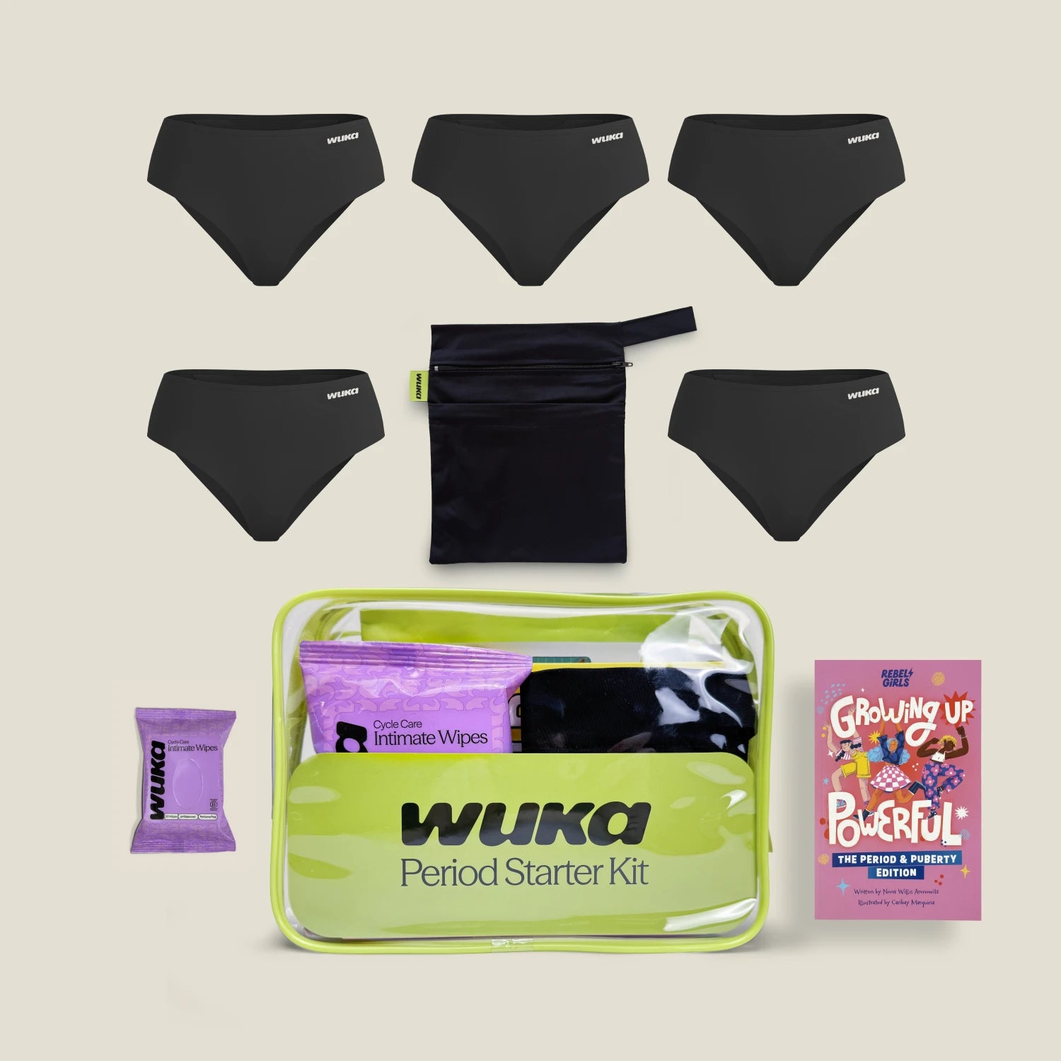 WUKA Teen Period Starter Kit - Midi - Black