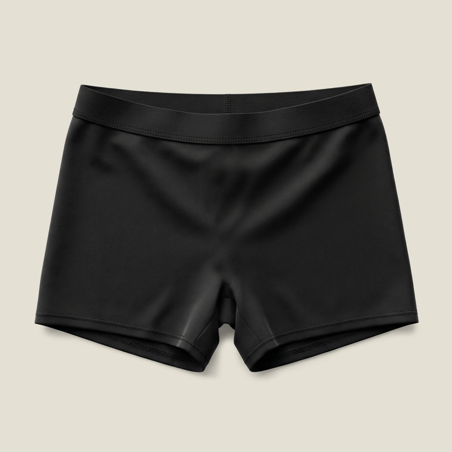 WUKA teen period swimwear shorts in black with leak-proof protection for swimming confidently on your period