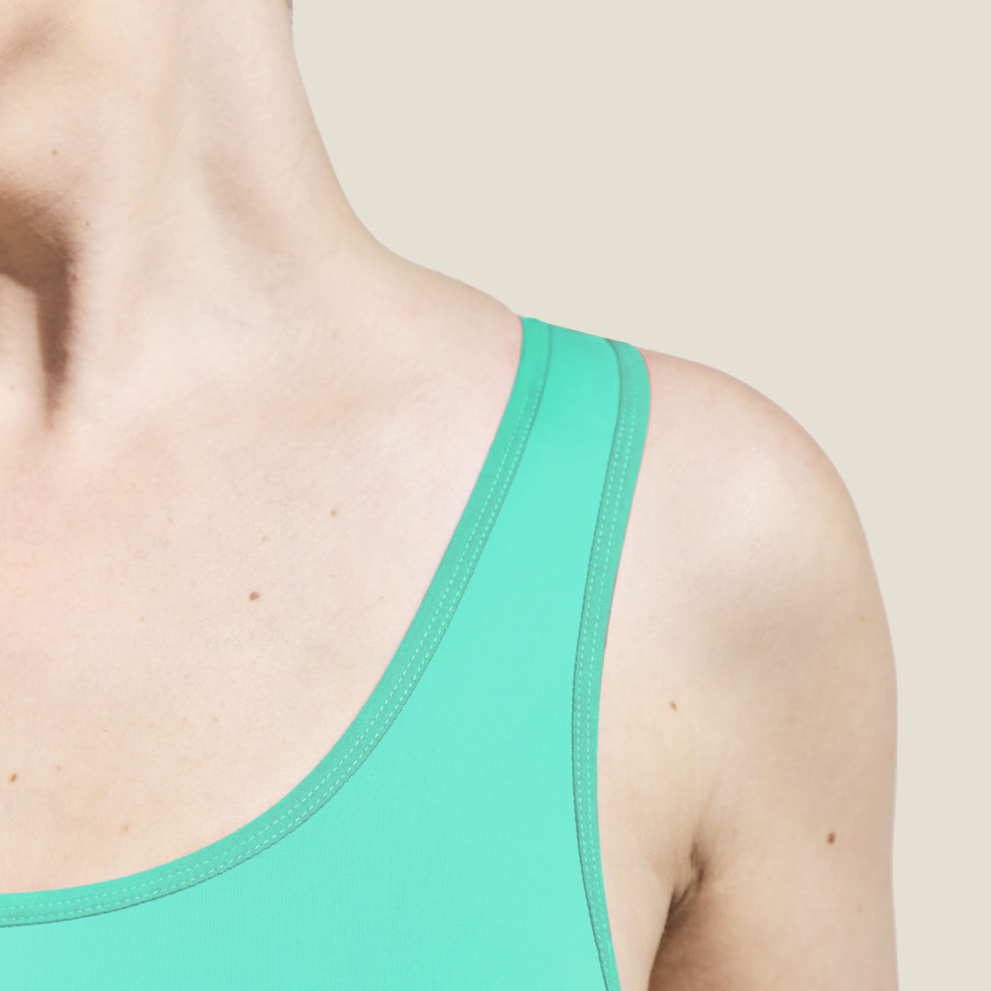 WUKA Teen Period Racerback Two-Tone Swimsuit - Green/Blue