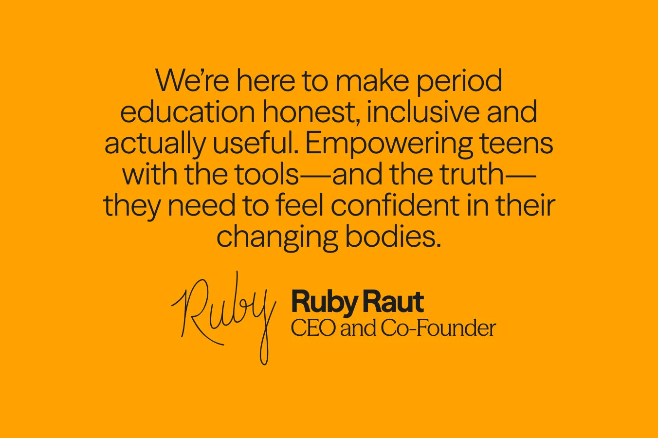 Period education - empowering teens with the tools they need to feel confident in their changing bodies