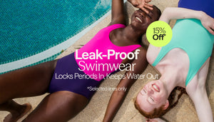 new in - period-proof swimwear that gets periods - 15% off