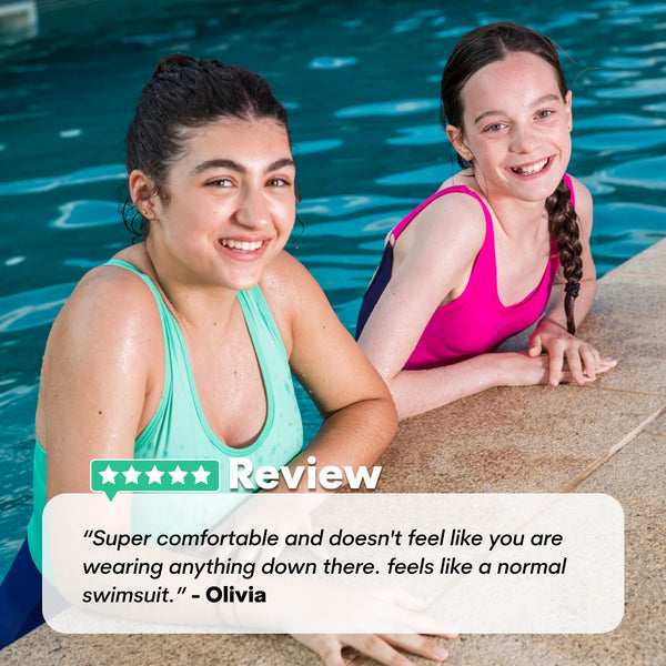teen two-tone period swimwear - super comfortable and doesn't feel like you are wearing anything