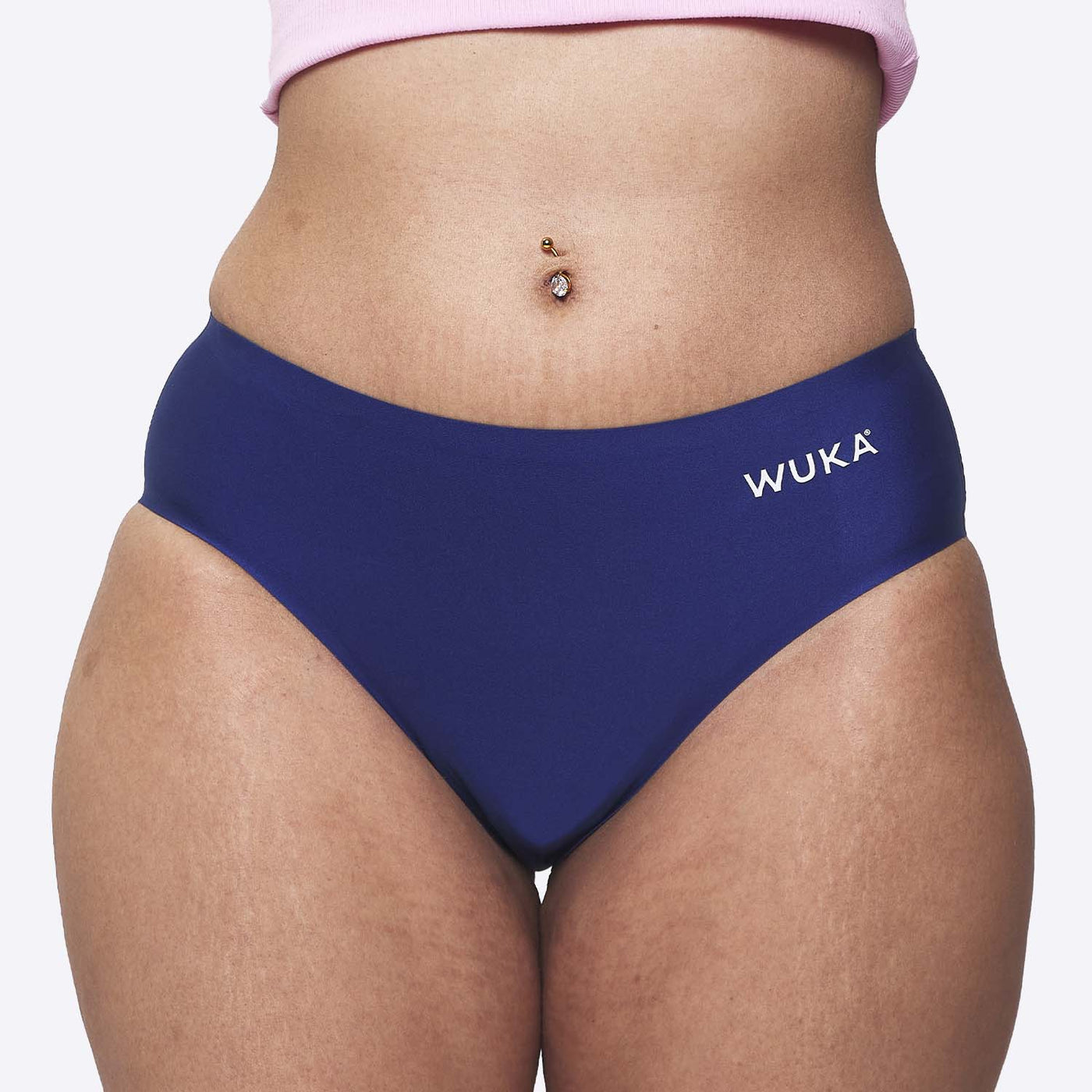 WUKA Teen Stretch Seamless Period Pants Style Heavy Flow Blue Colour Front