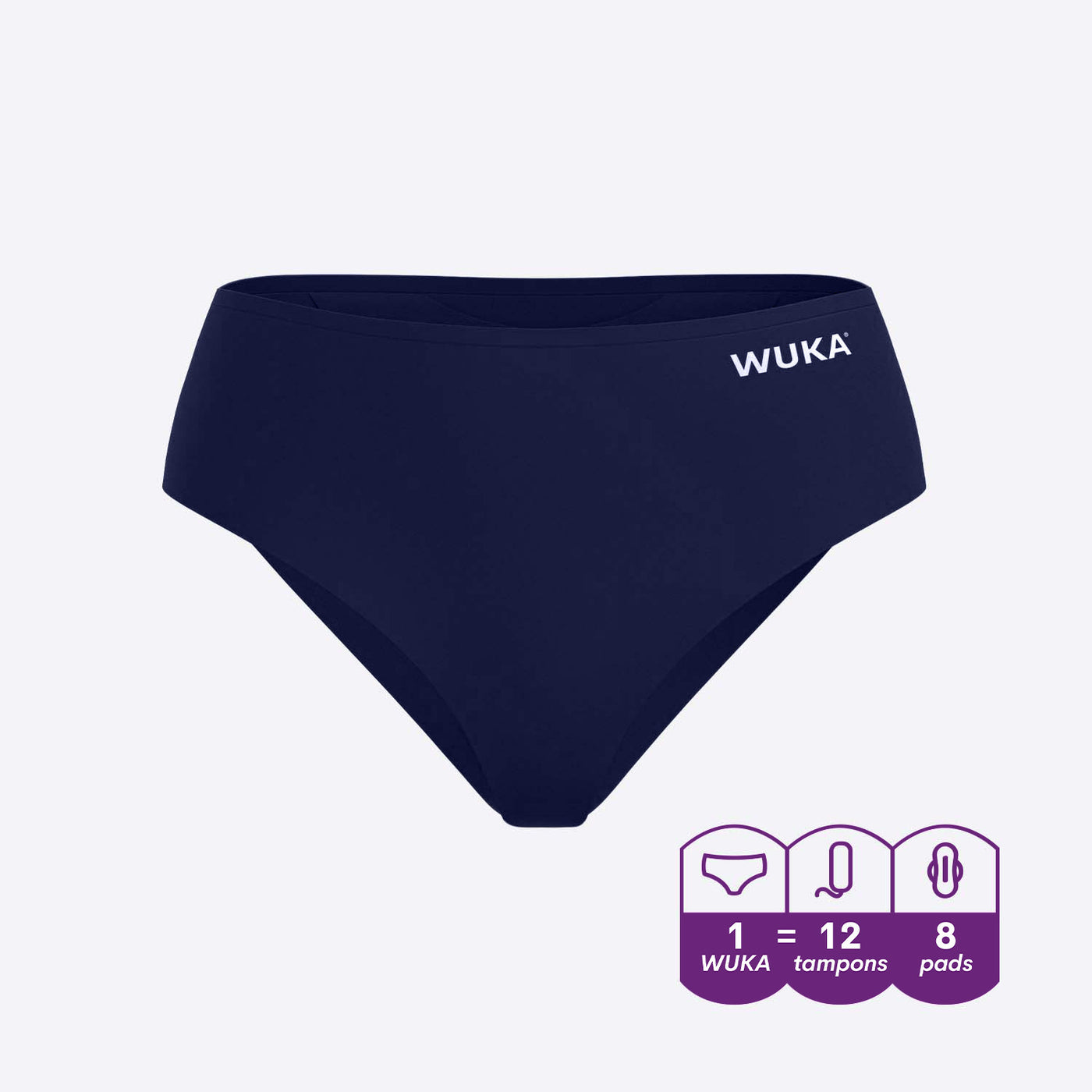 WUKA Teen Stretch Seamless Period Pants Style Super Heavy Flow Navy Colour 3D Render Front