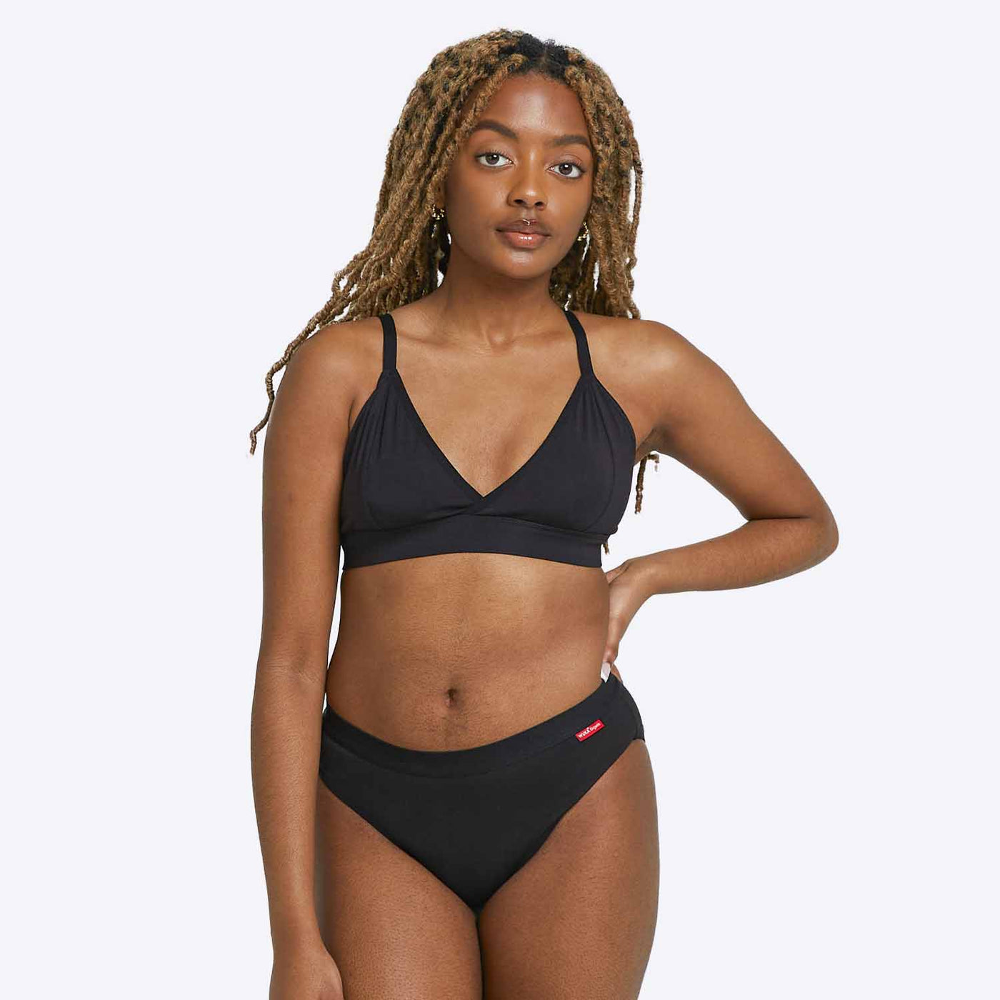 WUKA ultimate bikini medium flow three quarter front model